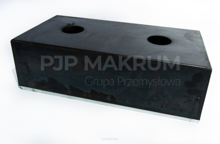 Rubber buffer PGF 140 with welding back plate (500x250x140)